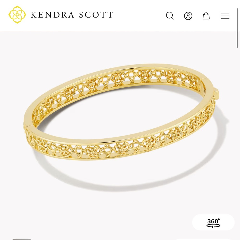 NWT Kendra Scott Gold Kelly Bangle S/M
